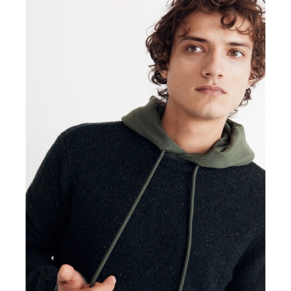 Madewell Donegal Merino Wool Alpaca Sweater Dark Green Crewneck Mens Medium
